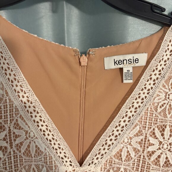 kensie Women's Lace Fit & Flare Dress - Picture 2 of 4